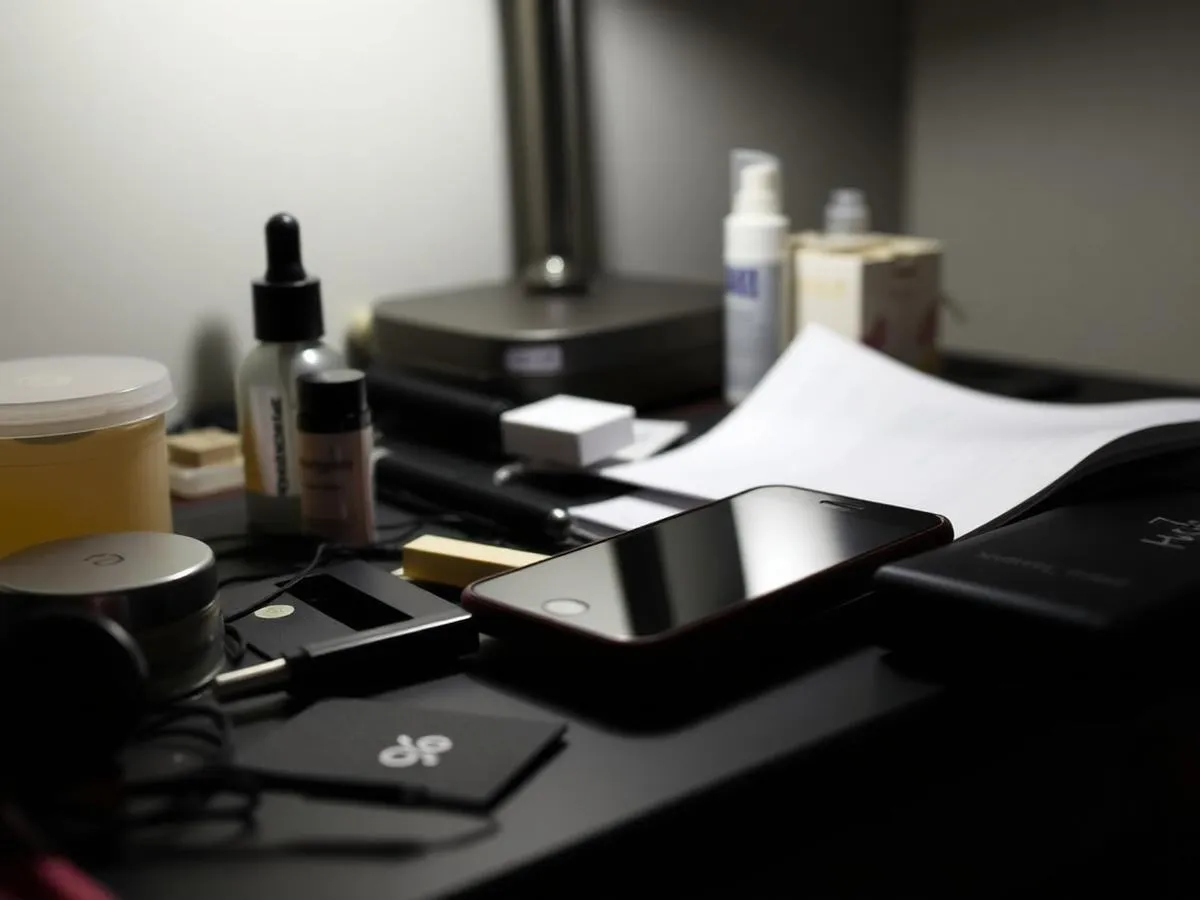 Foto amadora de um produto sobre a mesa, com luz ruim